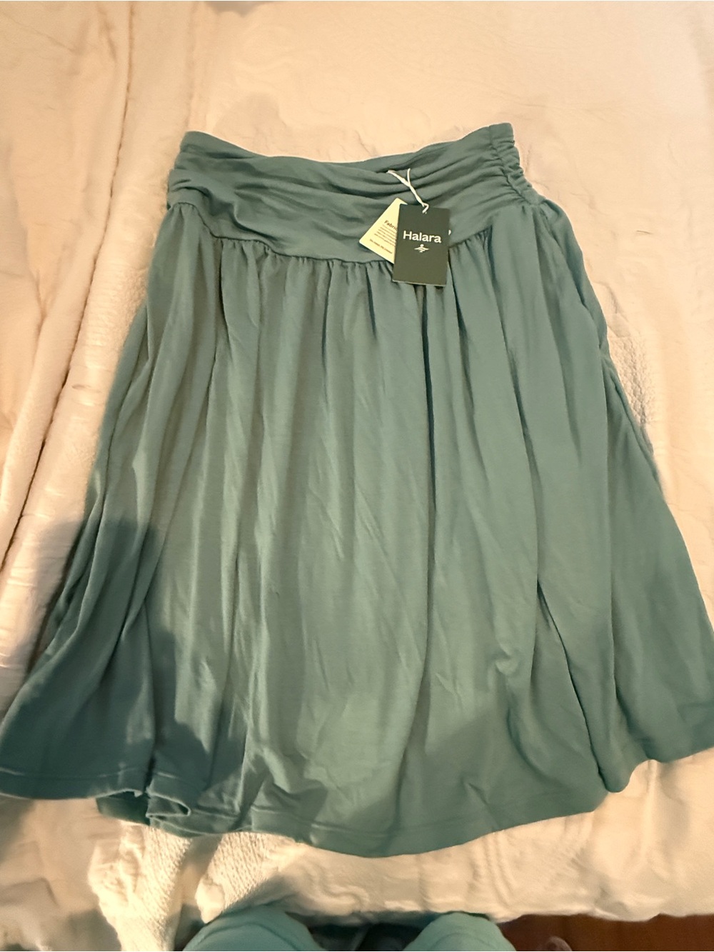 HALARA Sage Green A-Line Skirt